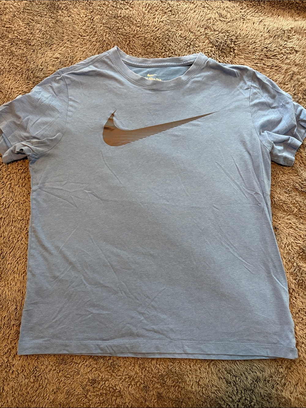 Nike Light Blue Short Sleeve Tee with Black Swoosh